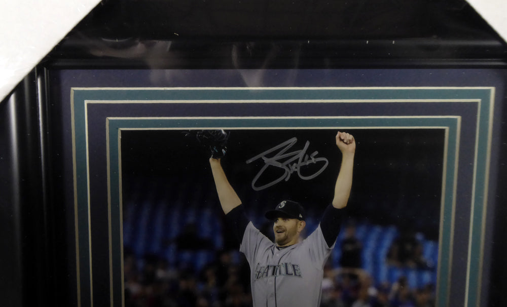 James Paxton Autographed Framed 8x10 Photo Seattle Mariners No Hitter MCS Holo Stock #135264