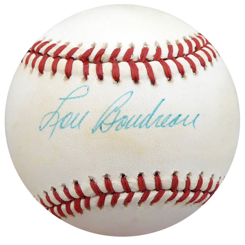 Lou Boudreau Autographed Official AL Baseball Cleveland Indians Beckett BAS #F26063