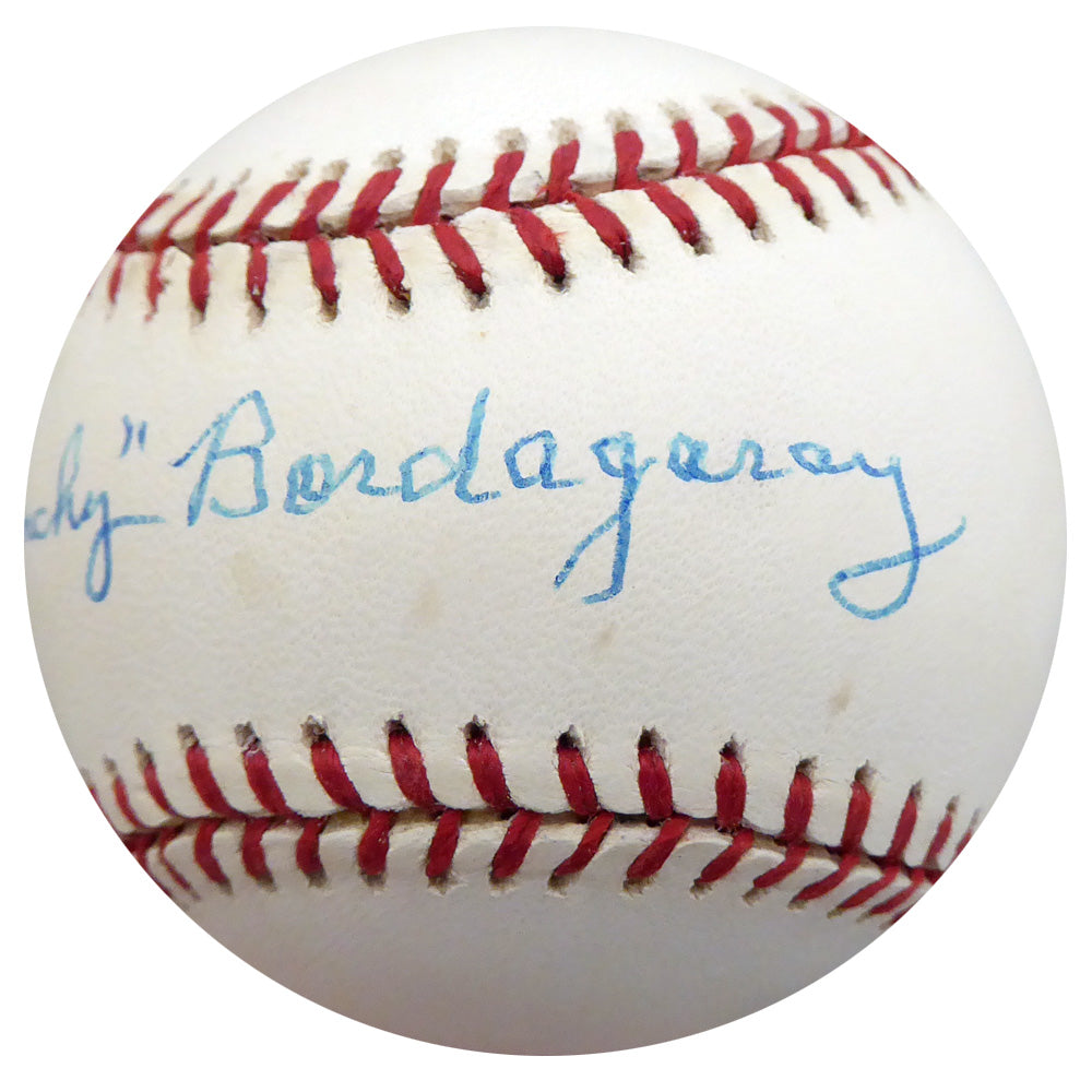 Frenchy Bordagary Autographed Official NL Baseball Brooklyn Dodgers Beckett BAS #F26218
