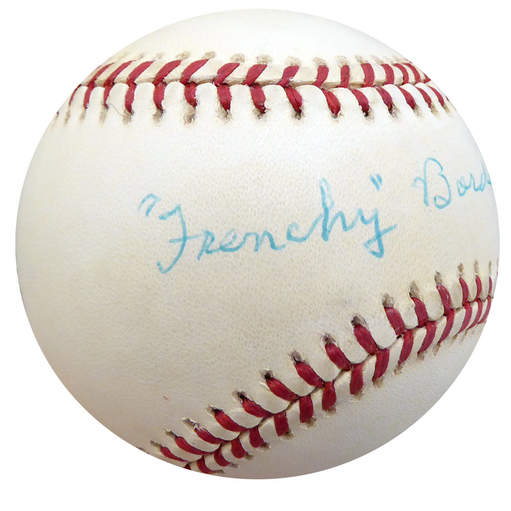 Frenchy Bordagary Autographed Official NL Baseball Brooklyn Dodgers Beckett BAS #F26219