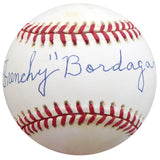 Frenchy Bordagary Autographed Official NL Baseball Brooklyn Dodgers Beckett BAS #F26221