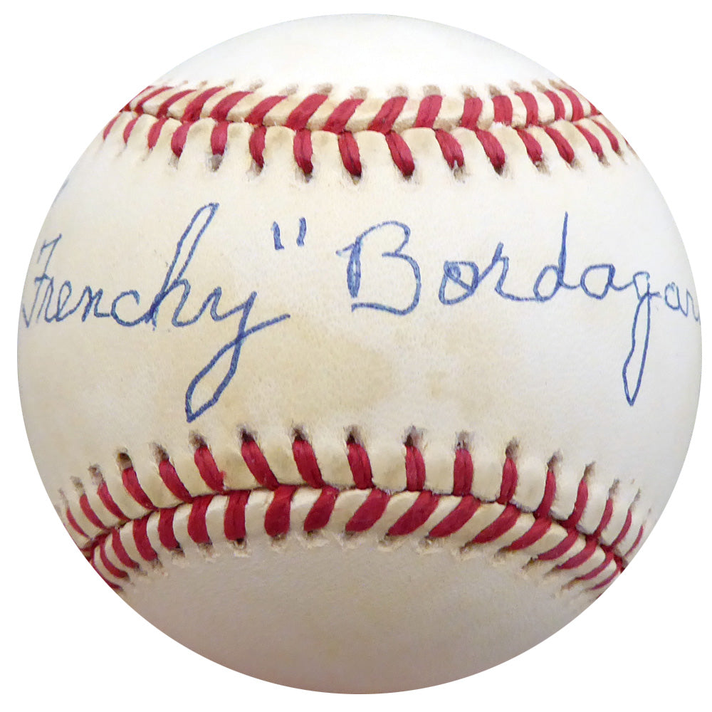 Frenchy Bordagary Autographed Official NL Baseball Brooklyn Dodgers Beckett BAS #F26222
