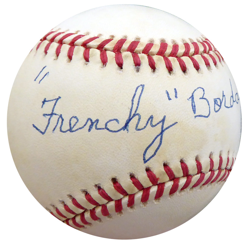 Frenchy Bordagary Autographed Official NL Baseball Brooklyn Dodgers Beckett BAS #F26222