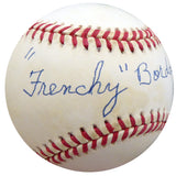 Frenchy Bordagary Autographed Official NL Baseball Brooklyn Dodgers Beckett BAS #F26222