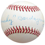 Frenchy Bordagary Autographed Official NL Baseball Brooklyn Dodgers Beckett BAS #F26224