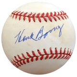 Hank Borowy Autographed Official AL Baseball New York Yankees, Chicago Cubs Beckett BAS #F26234