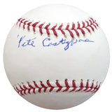 Pete Castiglione Autographed Official MLB Baseball Pittsburgh Pirates, St. Louis Cardinals Beckett BAS #F26459