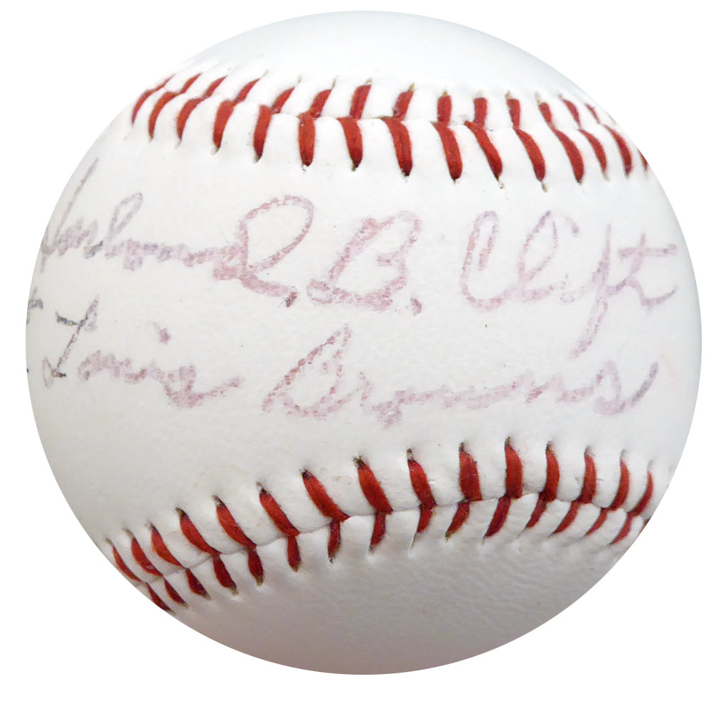 Harlond Clift Autographed Official OL Baseball St. Louis Browns "St. Louis Browns" Beckett BAS #F26484
