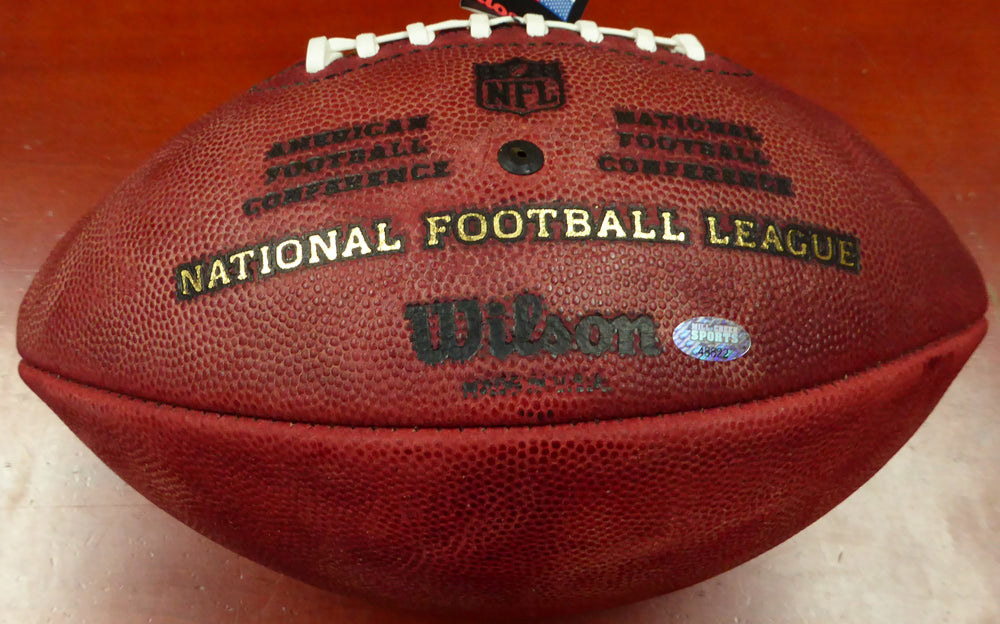 Warren Moon Autographed NFL Leather Football Seattle Seahawks "HOF 06" MCS Holo Stock #112494