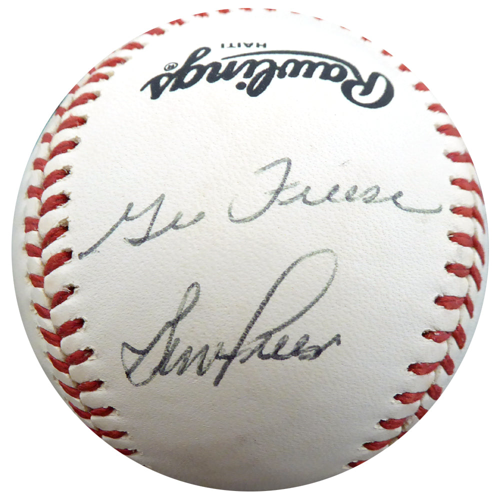 George & Gene Freese Autographed Official NL Baseball Beckett BAS #F26653