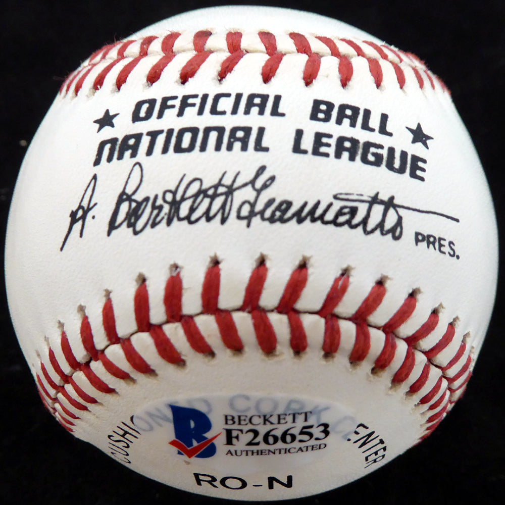 George & Gene Freese Autographed Official NL Baseball Beckett BAS #F26653