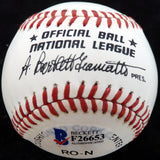 George & Gene Freese Autographed Official NL Baseball Beckett BAS #F26653
