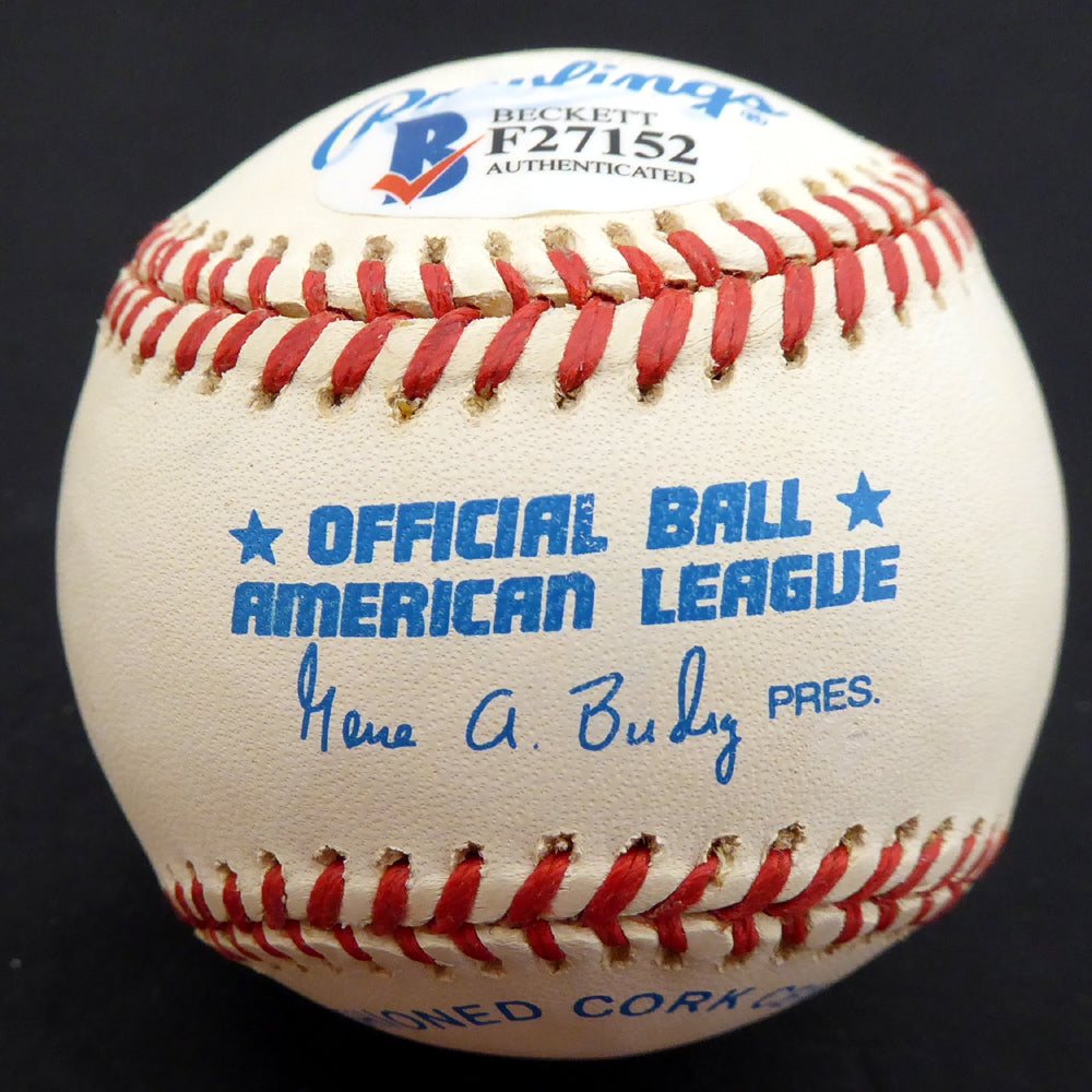 Bud Metheny Autographed Official AL Baseball New York Yankees "#3" Beckett BAS #F27152