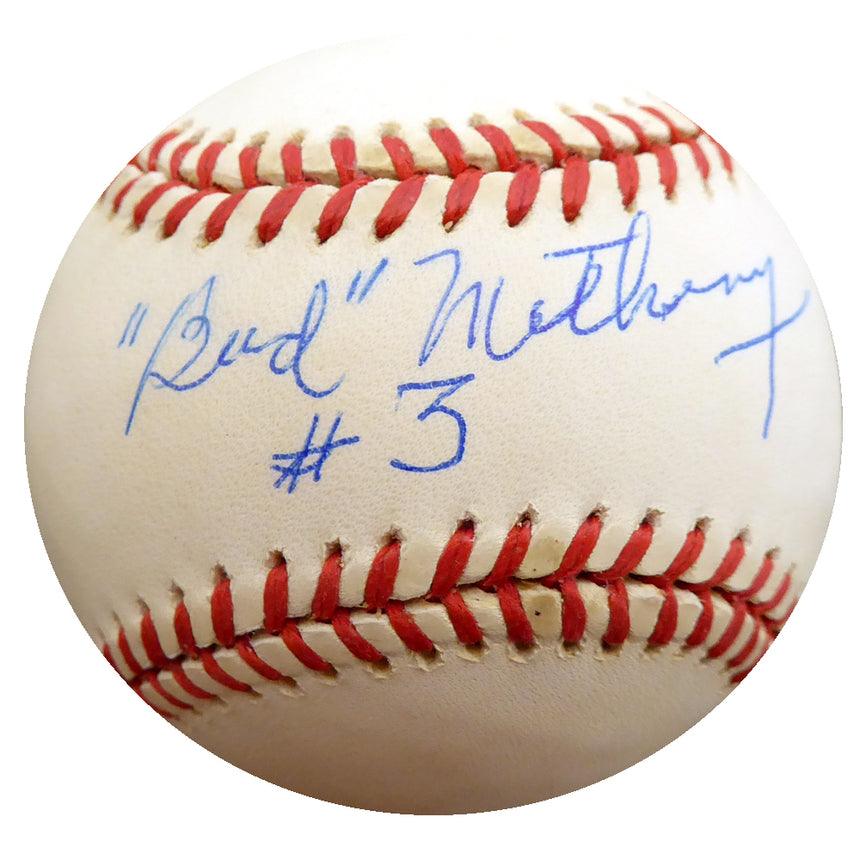 Bud Metheny Autographed Official AL Baseball New York Yankees "#3" Beckett BAS #F27155