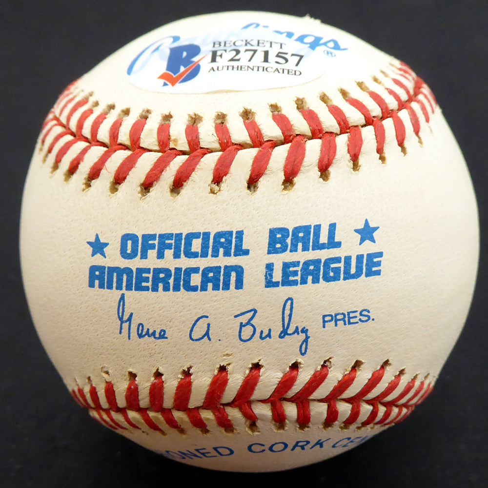 Bud Metheny Autographed Official AL Baseball New York Yankees "#3" Beckett BAS #F27157