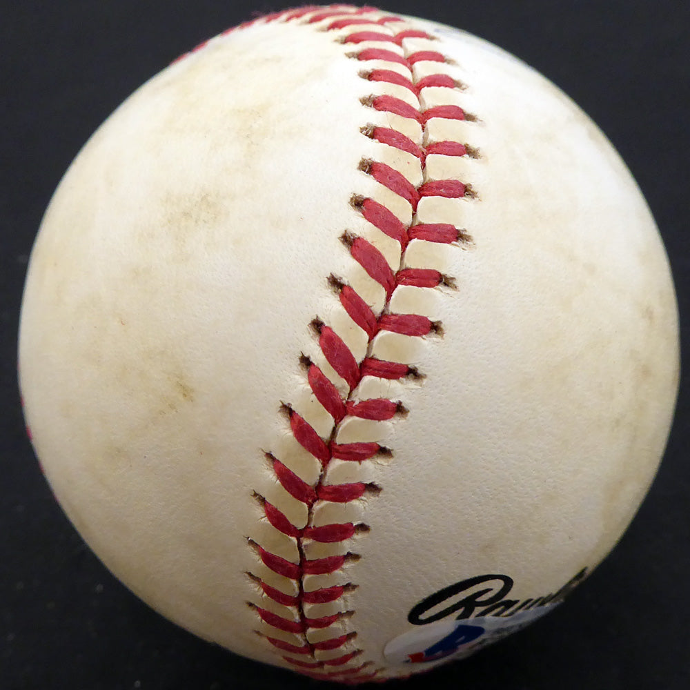 Roy Smalley Sr. Autographed Official NL Baseball Milwaukee Braves, Chicago Cubs Beckett BAS #F27485