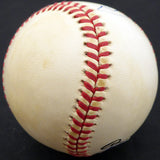 Roy Smalley Sr. Autographed Official NL Baseball Milwaukee Braves, Chicago Cubs Beckett BAS #F27492