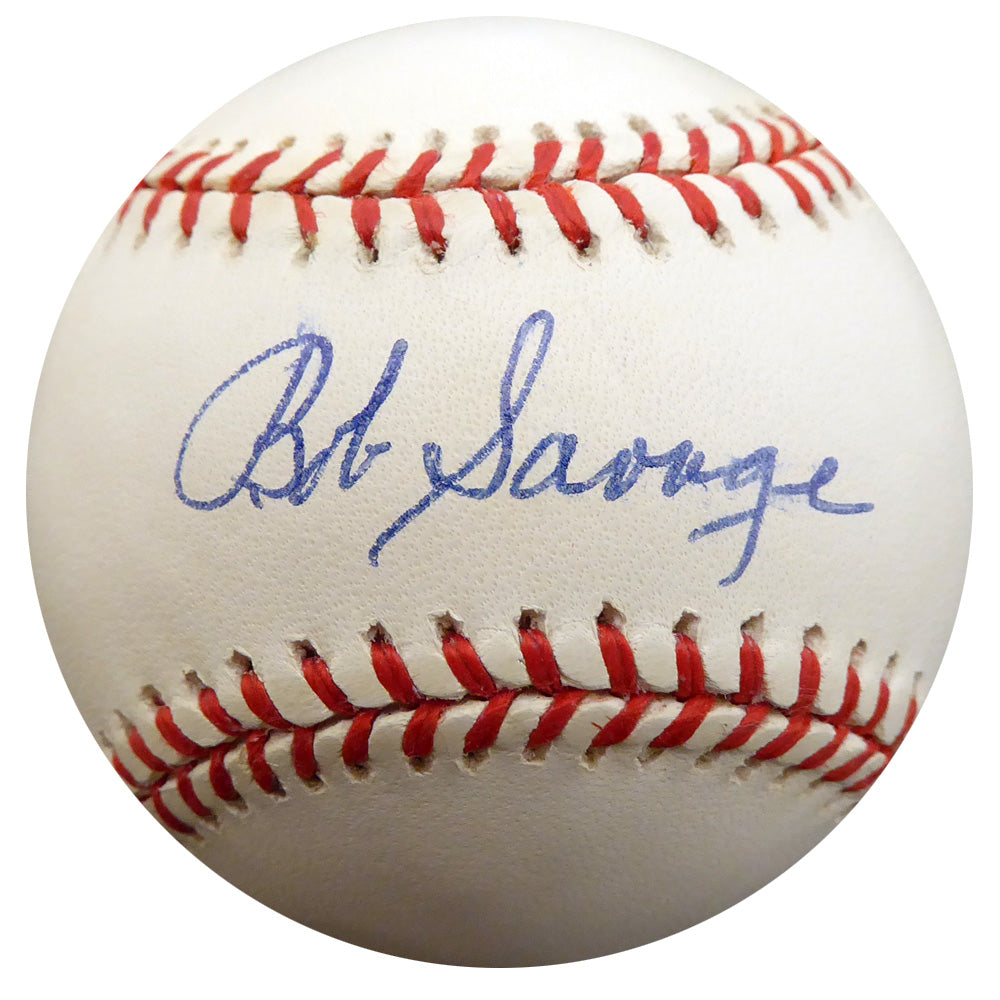 Bob Savage Autographed Official AL Baseball Philadelphia A's Beckett BAS #F27514