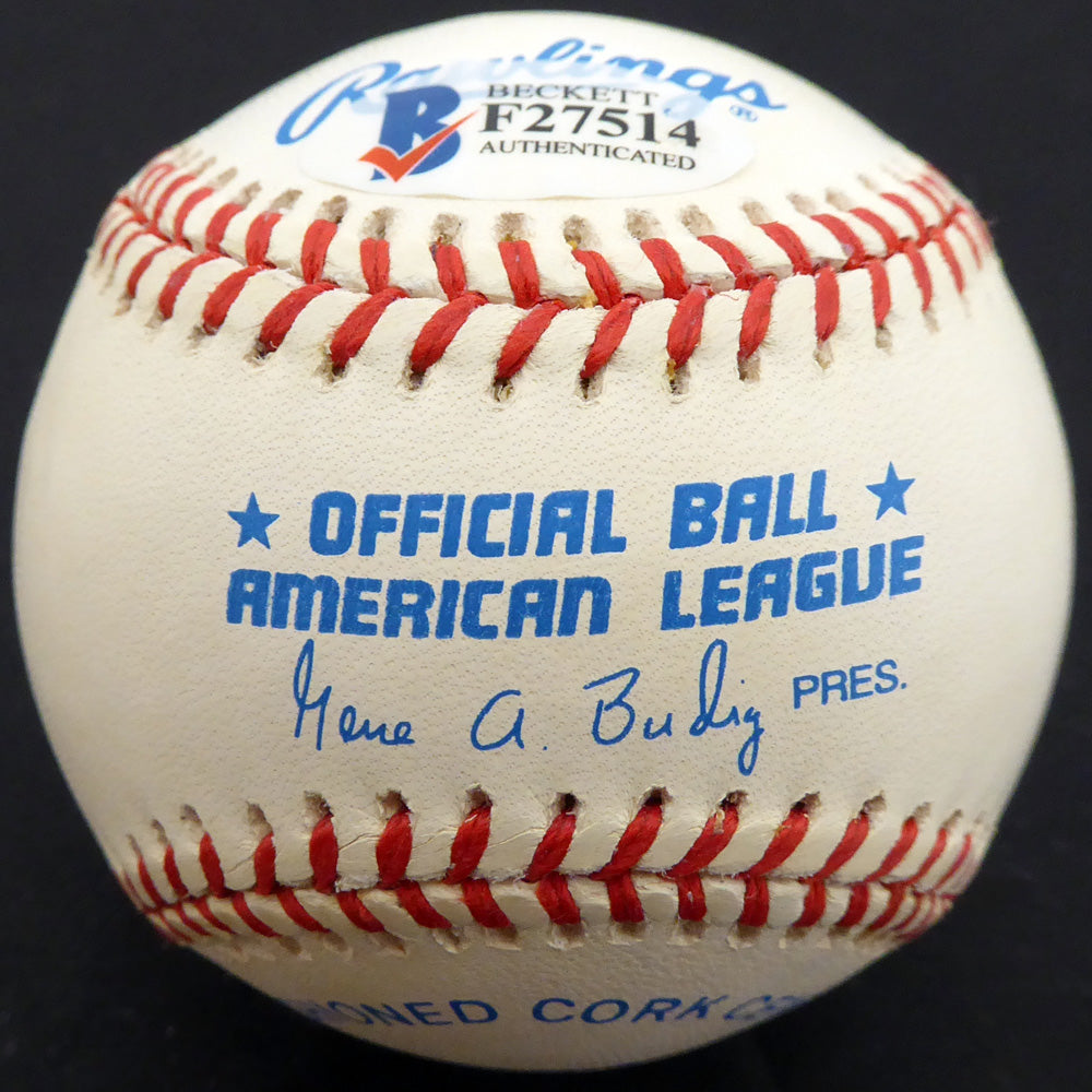 Bob Savage Autographed Official AL Baseball Philadelphia A's Beckett BAS #F27514