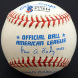 Bob Savage Autographed Official AL Baseball Philadelphia A's Beckett BAS #F27514