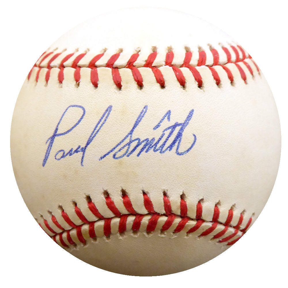 Paul Smith Autographed Official NL Baseball Pittsburgh Pirates, Chicago Cubs Beckett BAS #F27569