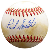 Paul Smith Autographed Official NL Baseball Pittsburgh Pirates, Chicago Cubs Beckett BAS #F27570