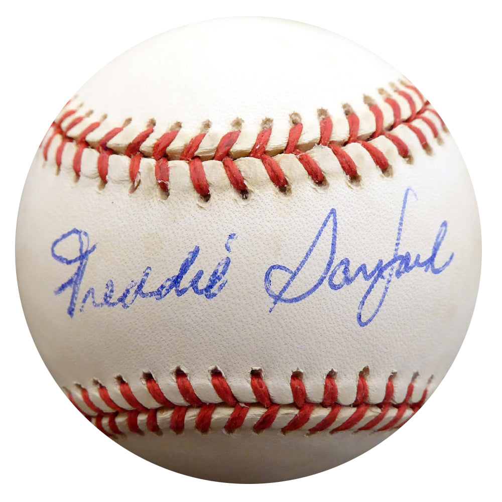 Freddie Sanford Autographed Official AL Baseball St. Louis Browns, New York Yankees Beckett BAS #F27640