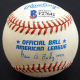 Freddie Sanford Autographed Official AL Baseball St. Louis Browns, New York Yankees Beckett BAS #F27642