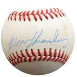 Marv Throneberry Autographed Official NL Baseball Oakland A's, New York Yankees Beckett BAS #F27656