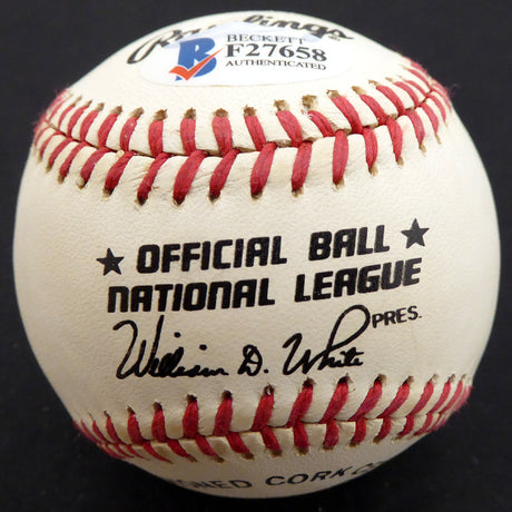 Marv Throneberry Autographed Official NL Baseball Oakland A's, New York Yankees Beckett BAS #F27658