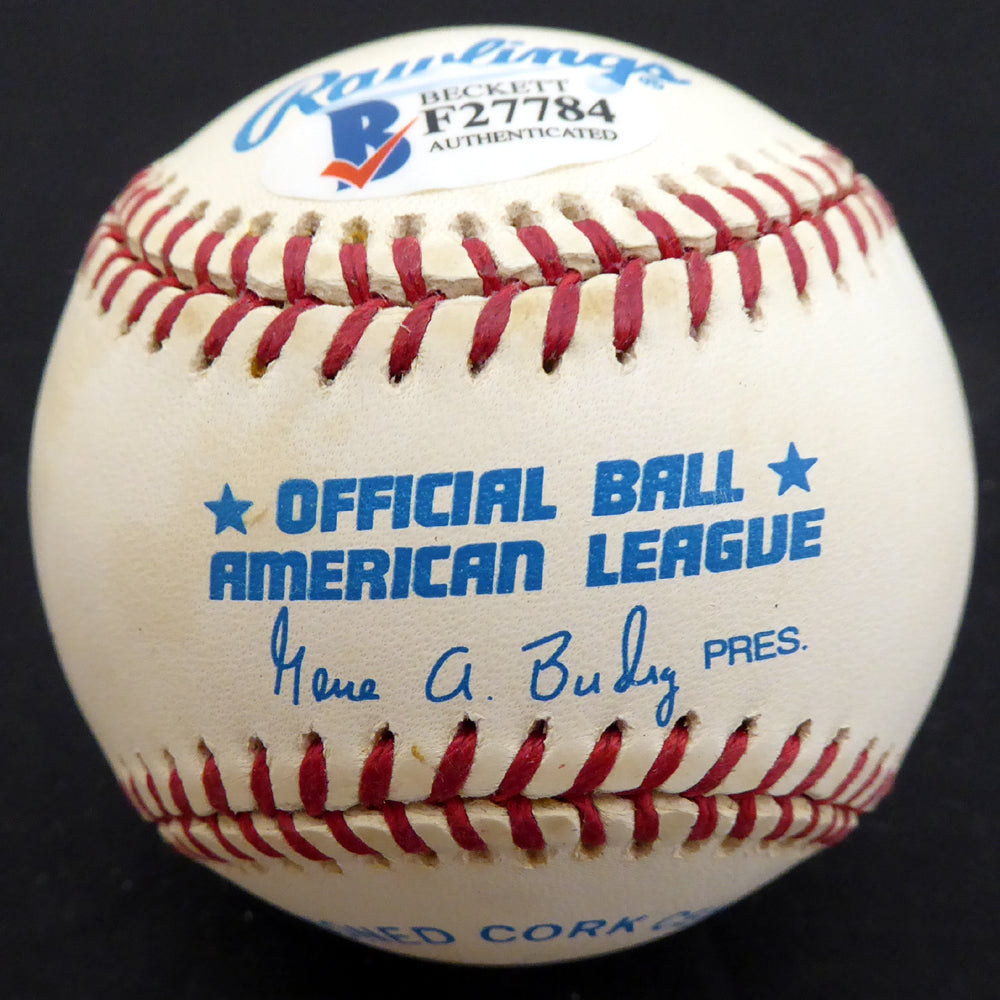 Charlie Wensloff Autographed Official AL Baseball New York Yankees, Cleveland Indians Beckett BAS #F27784