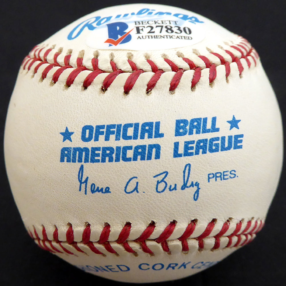 Charlie Wensloff Autographed Official AL Baseball New York Yankees, Cleveland Indians Beckett BAS #F27830