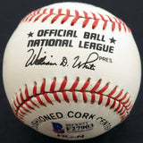 Dave "Davey" Williams Autographed Official NL Baseball New York Giants Beckett BAS #F27903