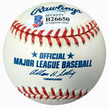 Kazuhiro Sasaki Autographed Official MLB Baseball Seattle Mariners Beckett BAS #B26650