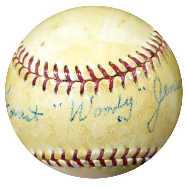 Forest "Woody" Jensen Autographed Official NL Giles Baseball Pittsburgh Pirates Vintage Beckett BAS #B26659