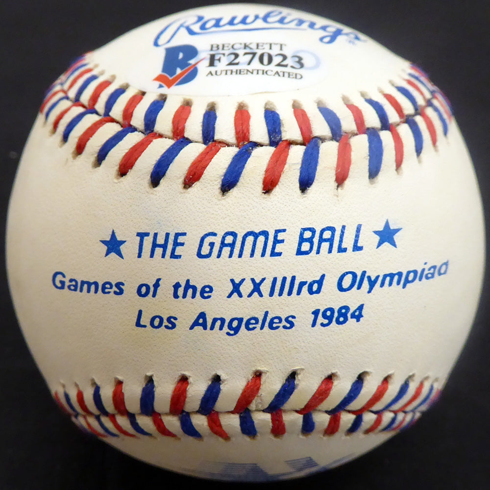 John Marzano Autographed Official 1984 Olympics Baseball Boston Red Sox, Seattle Mariners Beckett BAS #F27023