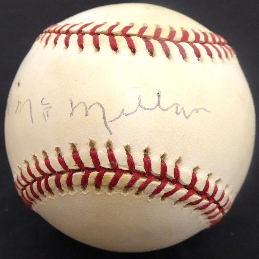Earl McMillan Autographed Official NL Baseball Negro Leagues Beckett BAS #F27034