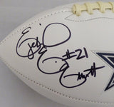 Ezekiel Elliott Autographed Dallas Cowboys White Logo Football Beckett BAS Stock #143243