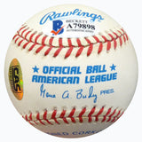 Derrick Thomas Autographed Official American League Baseball Kansas City Chiefs Beckett BAS #A79898