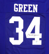 Dallas Cowboys Cornell Green Autographed Blue Jersey Beckett BAS Stock #119723