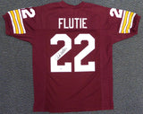 Boston College Eagles Doug Flutie Autographed Red Jersey Beckett BAS Stock #119725