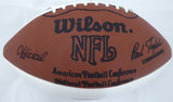 Tom Landry Autographed Dallas Cowboys White Panel Football (Light) Beckett BAS #F87696