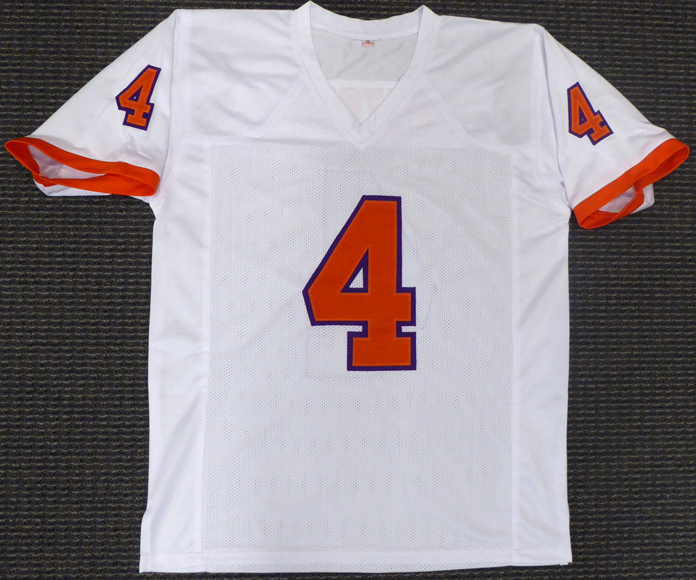 Clemson Tigers Deshaun Watson Autographed White Jersey Beckett BAS Stock #145325