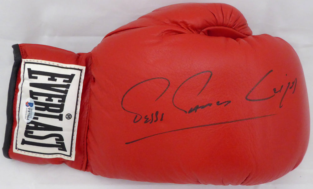 Jesse James Leija Autographed Red Everlast Boxing Glove Beckett BAS #F87964