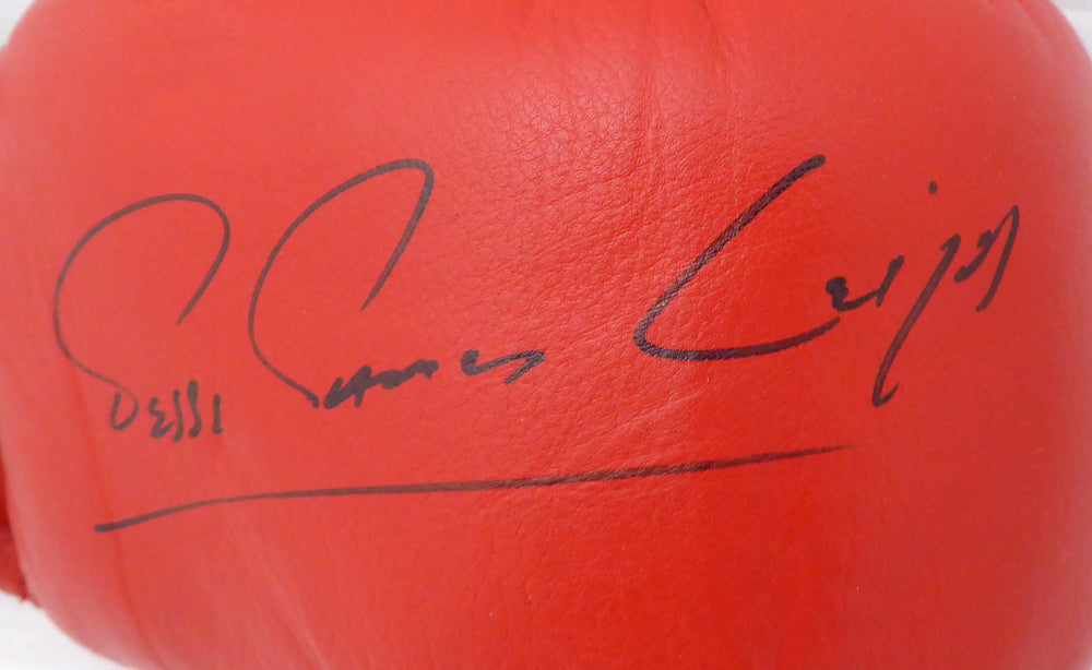 Jesse James Leija Autographed Red Everlast Boxing Glove Beckett BAS #F87964