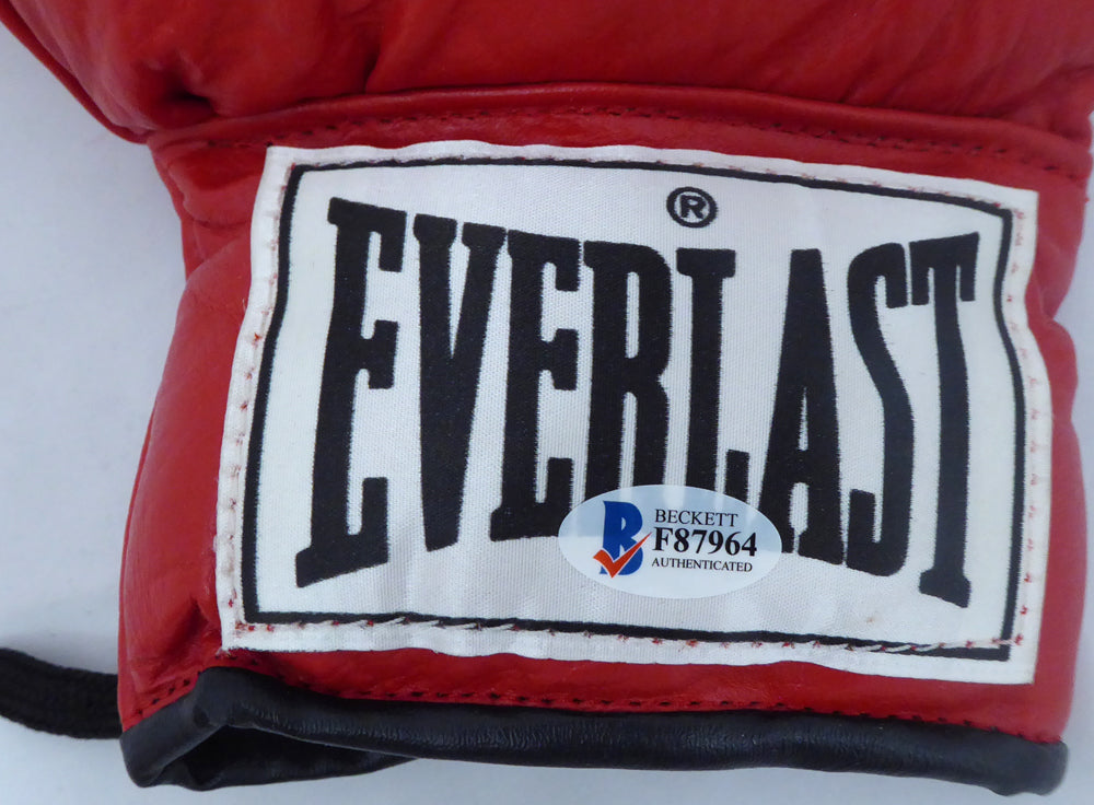 Jesse James Leija Autographed Red Everlast Boxing Glove Beckett BAS #F87964