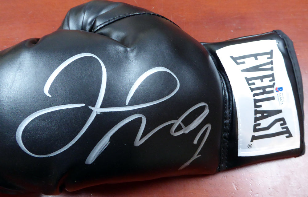 Floyd Mayweather Jr. Autographed Black Everlast Boxing Glove LH Beckett BAS Stock #121798