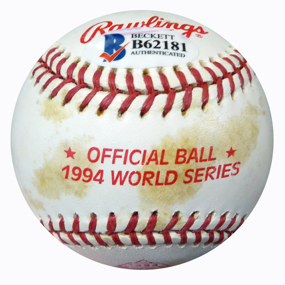 Bill Bradley Autographed Official 1994 World Series Baseball New York Knicks Beckett BAS #B62181