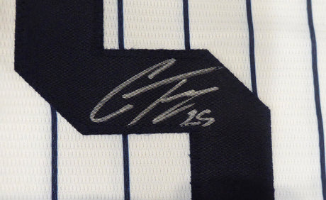 New York Yankees Gleyber Torres Autographed White Majestic Cool Base Jersey Size XL Beckett BAS Stock #147540
