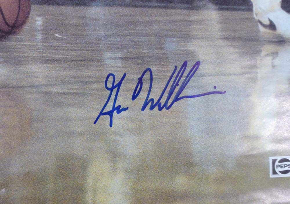 Gus Williams Autographed Seattle Supersonics 17x22 Poster MCS Holo Stock #147597
